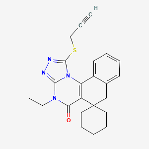 molecular formula C23H24N4OS B4982312 4-ethyl-1-(2-propyn-1-ylthio)-4H-spiro[benzo[h][1,2,4]triazolo[4,3-a]quinazoline-6,1'-cyclohexan]-5(7H)-one 