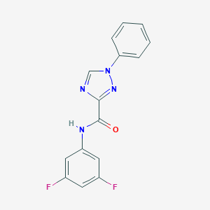 molecular formula C15H10F2N4O B498232 N-(3,5-difluorophenyl)-1-phenyl-1H-1,2,4-triazole-3-carboxamide 