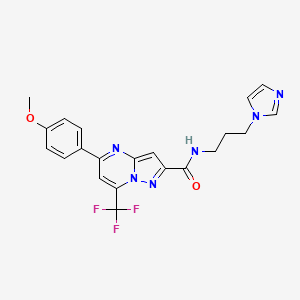 N-[3-(1H-imidazol-1-yl)propyl]-5-(4-methoxyphenyl)-7-(trifluoromethyl)pyrazolo[1,5-a]pyrimidine-2-carboxamide