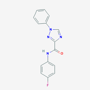molecular formula C15H11FN4O B498233 N-(4-fluorophenyl)-1-phenyl-1H-1,2,4-triazole-3-carboxamide CAS No. 901228-05-5