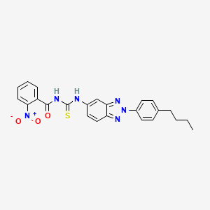 N-({[2-(4-butylphenyl)-2H-1,2,3-benzotriazol-5-yl]amino}carbonothioyl)-2-nitrobenzamide