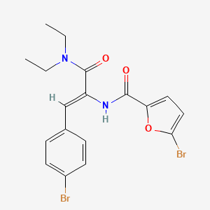 molecular formula C18H18Br2N2O3 B4982334 5-bromo-N-{2-(4-bromophenyl)-1-[(diethylamino)carbonyl]vinyl}-2-furamide 