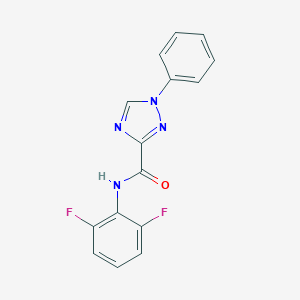 molecular formula C15H10F2N4O B498234 N-(2,6-difluorophenyl)-1-phenyl-1H-1,2,4-triazole-3-carboxamide 