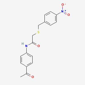 N-(4-acetylphenyl)-2-[(4-nitrobenzyl)thio]acetamide