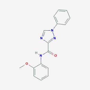 molecular formula C16H14N4O2 B498235 N-(2-methoxyphenyl)-1-phenyl-1H-1,2,4-triazole-3-carboxamide 