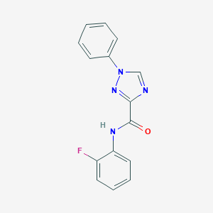 molecular formula C15H11FN4O B498236 N-(2-fluorophenyl)-1-phenyl-1H-1,2,4-triazole-3-carboxamide 