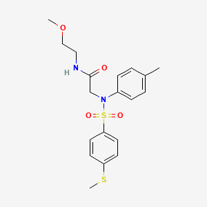 molecular formula C19H24N2O4S2 B4982376 N~1~-(2-methoxyethyl)-N~2~-(4-methylphenyl)-N~2~-{[4-(methylthio)phenyl]sulfonyl}glycinamide CAS No. 5709-74-0