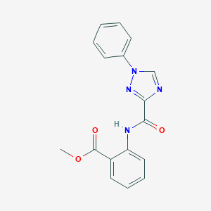 molecular formula C17H14N4O3 B498238 methyl 2-{[(1-phenyl-1H-1,2,4-triazol-3-yl)carbonyl]amino}benzoate 