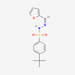 molecular formula C15H18N2O3S B4982380 4-tert-butyl-N'-(2-furylmethylene)benzenesulfonohydrazide 