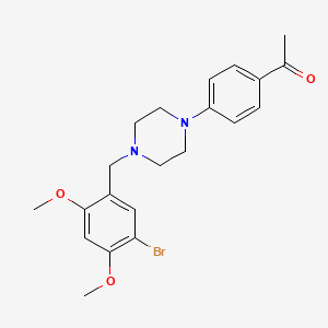 1-{4-[4-(5-bromo-2,4-dimethoxybenzyl)-1-piperazinyl]phenyl}ethanone