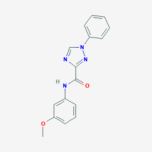 molecular formula C16H14N4O2 B498239 N-(3-methoxyphenyl)-1-phenyl-1H-1,2,4-triazole-3-carboxamide 