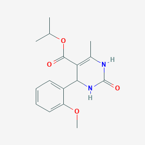 molecular formula C16H20N2O4 B4982392 isopropyl 4-(2-methoxyphenyl)-6-methyl-2-oxo-1,2,3,4-tetrahydro-5-pyrimidinecarboxylate 