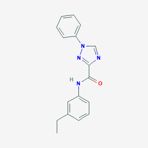 molecular formula C17H16N4O B498240 N-(3-ethylphenyl)-1-phenyl-1H-1,2,4-triazole-3-carboxamide 