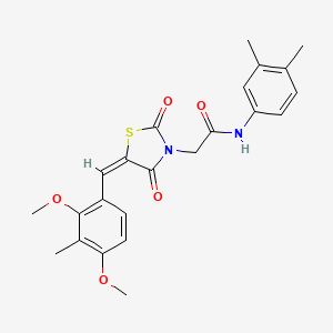 molecular formula C23H24N2O5S B4982409 2-[5-(2,4-dimethoxy-3-methylbenzylidene)-2,4-dioxo-1,3-thiazolidin-3-yl]-N-(3,4-dimethylphenyl)acetamide 