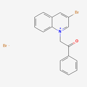 molecular formula C17H13Br2NO B4982419 3-bromo-1-(2-oxo-2-phenylethyl)quinolinium bromide 