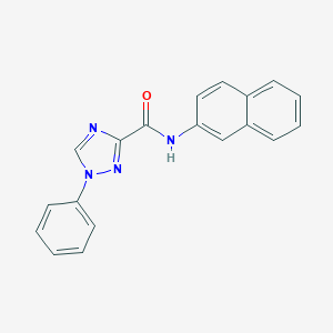 molecular formula C19H14N4O B498246 N-(2-naphthyl)-1-phenyl-1H-1,2,4-triazole-3-carboxamide 
