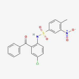 molecular formula C20H15ClN2O5S B4982467 N-(2-benzoyl-4-chlorophenyl)-4-methyl-3-nitrobenzenesulfonamide 