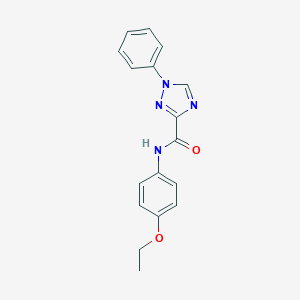 molecular formula C17H16N4O2 B498247 N-(4-ethoxyphenyl)-1-phenyl-1H-1,2,4-triazole-3-carboxamide 