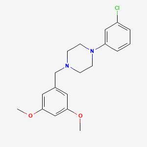 molecular formula C19H23ClN2O2 B4982476 1-(3-chlorophenyl)-4-(3,5-dimethoxybenzyl)piperazine 