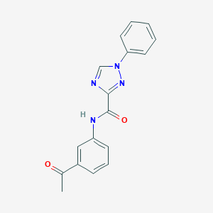 molecular formula C17H14N4O2 B498248 N-(3-acetylphenyl)-1-phenyl-1H-1,2,4-triazole-3-carboxamide 