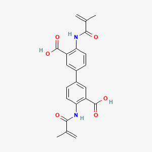 molecular formula C22H20N2O6 B4982483 4,4'-bis(methacryloylamino)-3,3'-biphenyldicarboxylic acid 