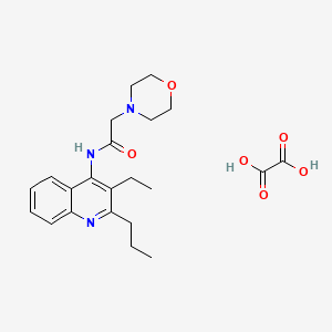 N-(3-ethyl-2-propyl-4-quinolinyl)-2-(4-morpholinyl)acetamide oxalate