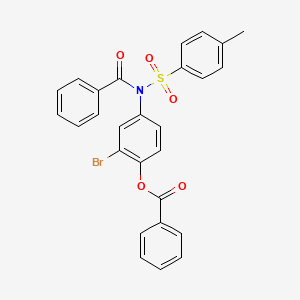 4-{benzoyl[(4-methylphenyl)sulfonyl]amino}-2-bromophenyl benzoate