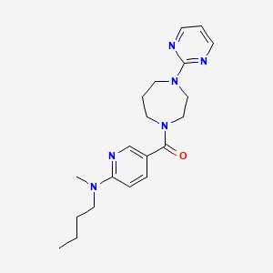 molecular formula C20H28N6O B4982510 N-butyl-N-methyl-5-{[4-(2-pyrimidinyl)-1,4-diazepan-1-yl]carbonyl}-2-pyridinamine 