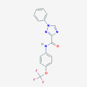 molecular formula C16H11F3N4O2 B498253 1-phenyl-N-[4-(trifluoromethoxy)phenyl]-1H-1,2,4-triazole-3-carboxamide 