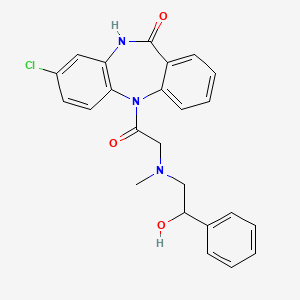 molecular formula C24H22ClN3O3 B4982536 8-chloro-5-[N-(2-hydroxy-2-phenylethyl)-N-methylglycyl]-5,10-dihydro-11H-dibenzo[b,e][1,4]diazepin-11-one 