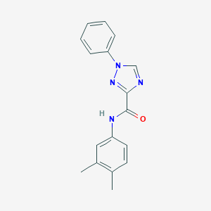 molecular formula C17H16N4O B498257 N-(3,4-dimethylphenyl)-1-phenyl-1H-1,2,4-triazole-3-carboxamide 