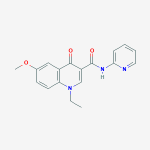 1-ethyl-6-methoxy-4-oxo-N-2-pyridinyl-1,4-dihydro-3-quinolinecarboxamide