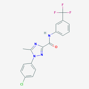 molecular formula C17H12ClF3N4O B498258 1-(4-氯苯基)-5-甲基-N-[3-(三氟甲基)苯基]-1H-1,2,4-三唑-3-甲酰胺 CAS No. 321431-21-4