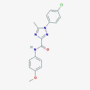 molecular formula C17H15ClN4O2 B498259 1-(4-chlorophenyl)-N-(4-methoxyphenyl)-5-methyl-1H-1,2,4-triazole-3-carboxamide CAS No. 321431-29-2