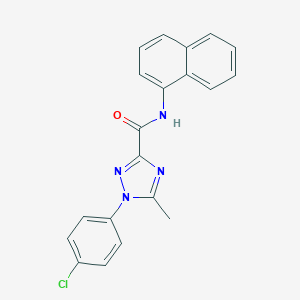 molecular formula C20H15ClN4O B498261 1-(4-chlorophenyl)-5-methyl-N-(1-naphthyl)-1H-1,2,4-triazole-3-carboxamide 