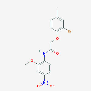 2-(2-bromo-4-methylphenoxy)-N-(2-methoxy-4-nitrophenyl)acetamide