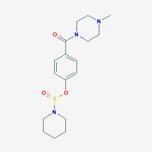 molecular formula C17H25N3O3S B4982629 4-[(4-methyl-1-piperazinyl)carbonyl]phenyl 1-piperidinesulfinate 