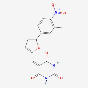 molecular formula C16H11N3O6 B4982636 5-{[5-(3-methyl-4-nitrophenyl)-2-furyl]methylene}-2,4,6(1H,3H,5H)-pyrimidinetrione 