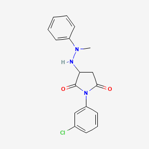1-(3-chlorophenyl)-3-(2-methyl-2-phenylhydrazino)-2,5-pyrrolidinedione