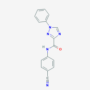 molecular formula C16H11N5O B498266 N-(4-cyanophenyl)-1-phenyl-1H-1,2,4-triazole-3-carboxamide 