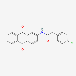 2-(4-chlorophenyl)-N-(9,10-dioxo-9,10-dihydro-2-anthracenyl)acetamide