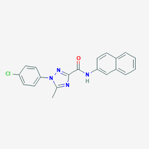 molecular formula C20H15ClN4O B498267 1-(4-chlorophenyl)-5-methyl-N-(2-naphthyl)-1H-1,2,4-triazole-3-carboxamide 