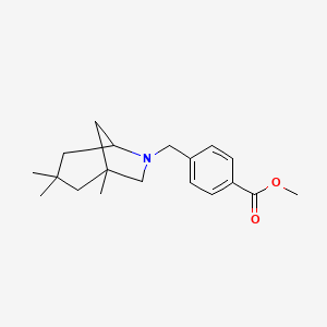 molecular formula C19H27NO2 B4982678 methyl 4-[(1,3,3-trimethyl-6-azabicyclo[3.2.1]oct-6-yl)methyl]benzoate 