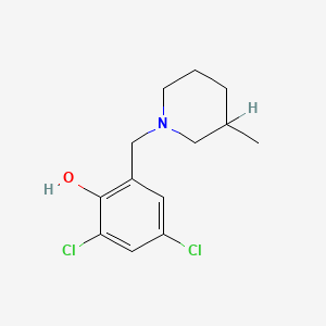 molecular formula C13H17Cl2NO B4982685 2,4-dichloro-6-[(3-methyl-1-piperidinyl)methyl]phenol 