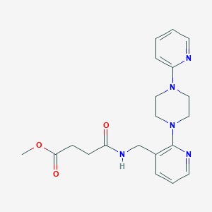 molecular formula C20H25N5O3 B4982688 methyl 4-oxo-4-[({2-[4-(2-pyridinyl)-1-piperazinyl]-3-pyridinyl}methyl)amino]butanoate 