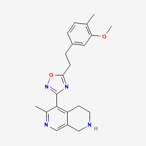5-{5-[2-(3-methoxy-4-methylphenyl)ethyl]-1,2,4-oxadiazol-3-yl}-6-methyl-1,2,3,4-tetrahydro-2,7-naphthyridine trifluoroacetate