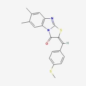 6,7-dimethyl-2-[4-(methylthio)benzylidene][1,3]thiazolo[3,2-a]benzimidazol-3(2H)-one