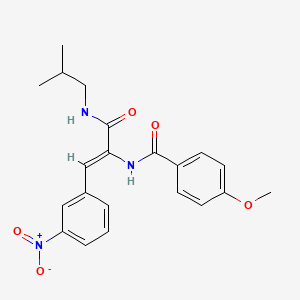 molecular formula C21H23N3O5 B4982731 N-[1-[(isobutylamino)carbonyl]-2-(3-nitrophenyl)vinyl]-4-methoxybenzamide 
