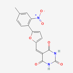 molecular formula C16H11N3O6 B4982742 5-{[5-(4-methyl-2-nitrophenyl)-2-furyl]methylene}-2,4,6(1H,3H,5H)-pyrimidinetrione 
