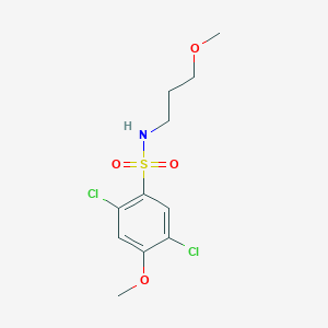 molecular formula C11H15Cl2NO4S B4982758 2,5-dichloro-4-methoxy-N-(3-methoxypropyl)benzenesulfonamide 